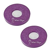 Wine Tapa Drinking Glass Covers - Use as Cover for Coffee Mugs, Soda Can and Drinking Glass, Set of 2 No Spill Drink Covers (Lavender)