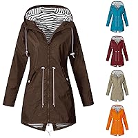Hoodie Jackets For Women Fashion Dressy Pockets Windproof WaterProof Coats Cardigan Long Sleevs Zip Up Outerwear