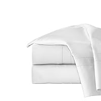 Pointehaven - 620-KWH 620 Thread Count Long Staple Cotton Deep Pocket Oversized Sheet Set, King, White