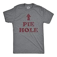 Mens Pie Hole T Shirt Funny Thanksgiving Pies Dessert Lovers Tee for Guys