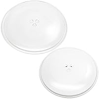 2-Pack Replacement for General Electric/G.E. CSA1201RSS02 Microwave Glass Plate - Compatible with General Electric/G.E. WB49X10176 Microwave Glass Turntable Tray - 13 1/2