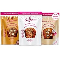 GoNanas Banana Bread Mix - Bundle of 3 Flavors. Vegan, Gluten Free Healthy Snacks. Oat Flour Banana Bread or Banana Muffin Mix. Women Owned, US Ingredients, Dairy Free, Nut Free, Delicious Snacks