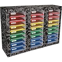 Really Good Stuff Classroom Mail Center - 27 Slots, Black - Office Mailboxes, Classroom Sorter or Student and Teachers