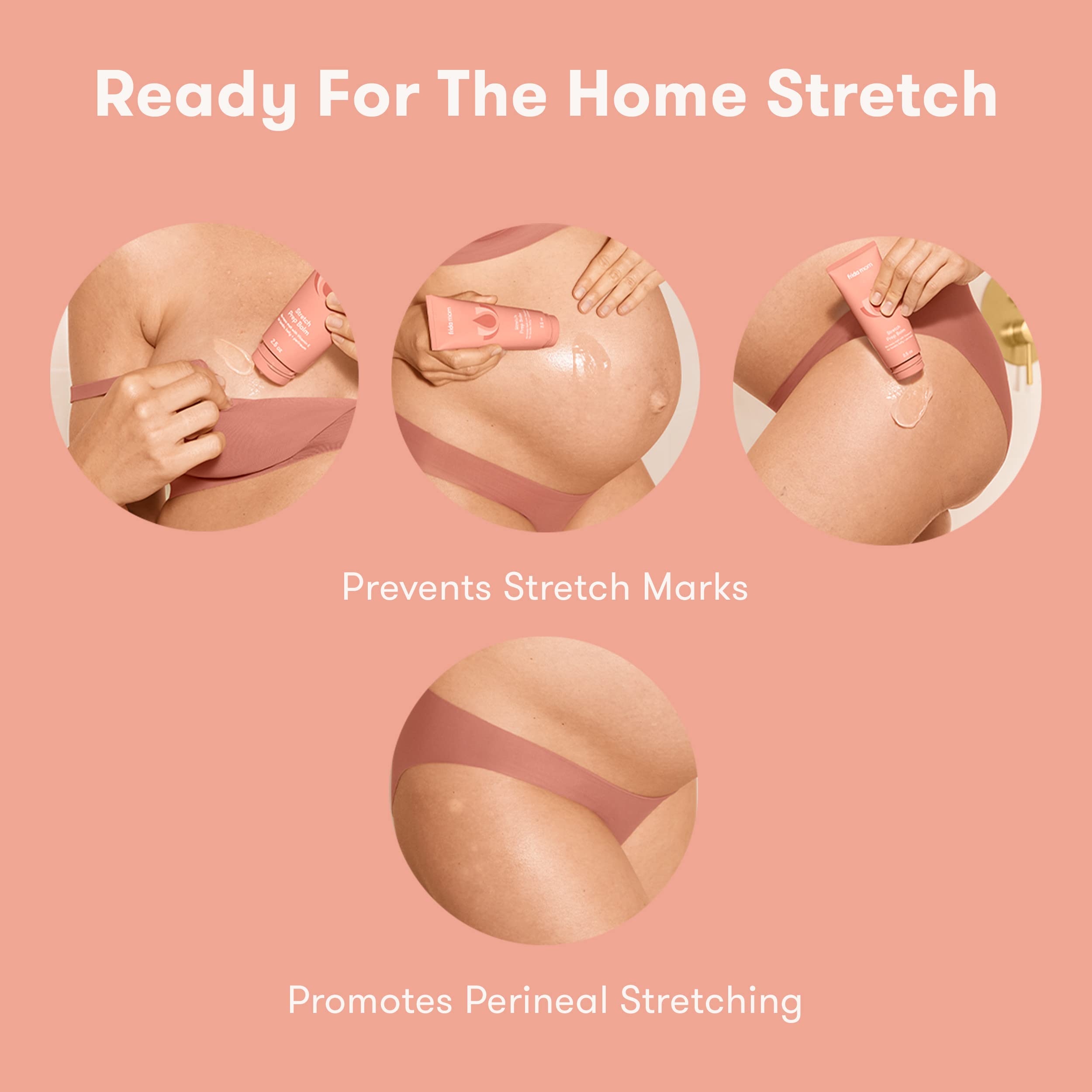 Frida Mom Stretch Prep Balm - Moisturizer for Pregnancy Stretch Marks & Perineal Massages - 2.5 oz