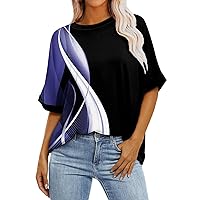 Womens Oversized Tshirts Casual Summer Cute Tops Short Sleeve Loose Fit Tunic T Shirts 2024 Trendy Work Clothes