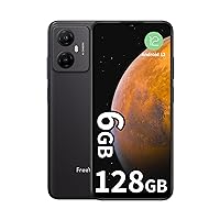 FreeYond F9 (2023) 6GB + 128GB/1TB Expandable, Mobile Phone Cheap Without Contract, 8 Core Processor, 5000 mAh 6.52 Inch HD+ Display, Android 12 Smartphone 4G, 13MP AI Camera, Face ID/Dual SIM, Black