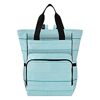 Teal Wooden Diaper Bag Backpack for Baby Girl Boy Large Capacity Baby Changing Totes with Three Pockets Multifunction Travel Back Pack for Travelling Picnicking Playing