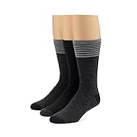Burlington Men's Cushioned Merino Wool Blend Crew Socks, 3 Pair Pack