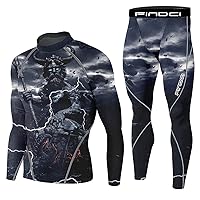 Men's Running Fitness Cooling Sportswear Camo Compression Short-Sleeved Shirt + Pants Sets (XXXL, Black Grid)