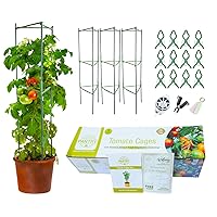 Tomato Cage - 3 Pack 5 Ft Heavy Duty Tomato Cages That Can Hold Up to 10KG of Tomato Plant with Tomato Clips and Plant Ties Perfect for Your Vegetable Garden