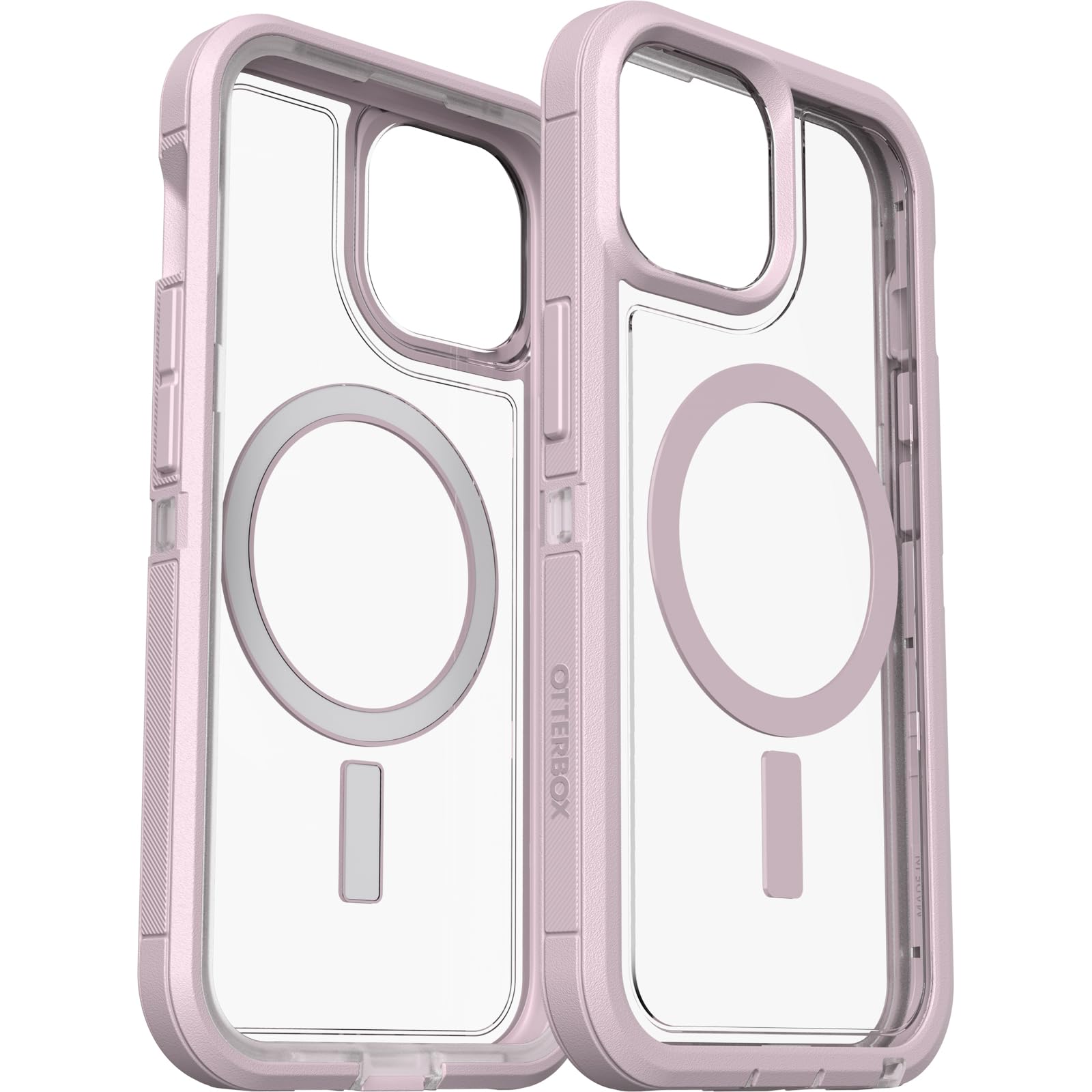 OtterBox iPhone 15, iPhone 14, and iPhone 13 Defender Series XT Clear Case - MOUNTAIN FROST (Clear), screenless, rugged , snaps to MagSafe, lanyard attachment