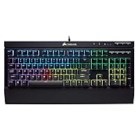 Corsair - K68 RGB Mechanical Gaming Keyboard RGB Backlit Cherry MX Red Switch - Black (Renewed)
