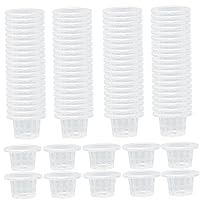 Net Pots for Hydroponics 100PCS Plastic Hydroponic Pots Net Cups for Indoor Outdoor Planting Seedling 1.4x2.4 Inch Small Patio Supplies
