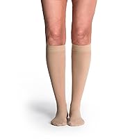 SIGVARIS Women's EVERSHEER 780 Closed Toe Calf Compression Socks 15-20mmHg - Honey - Medium Short
