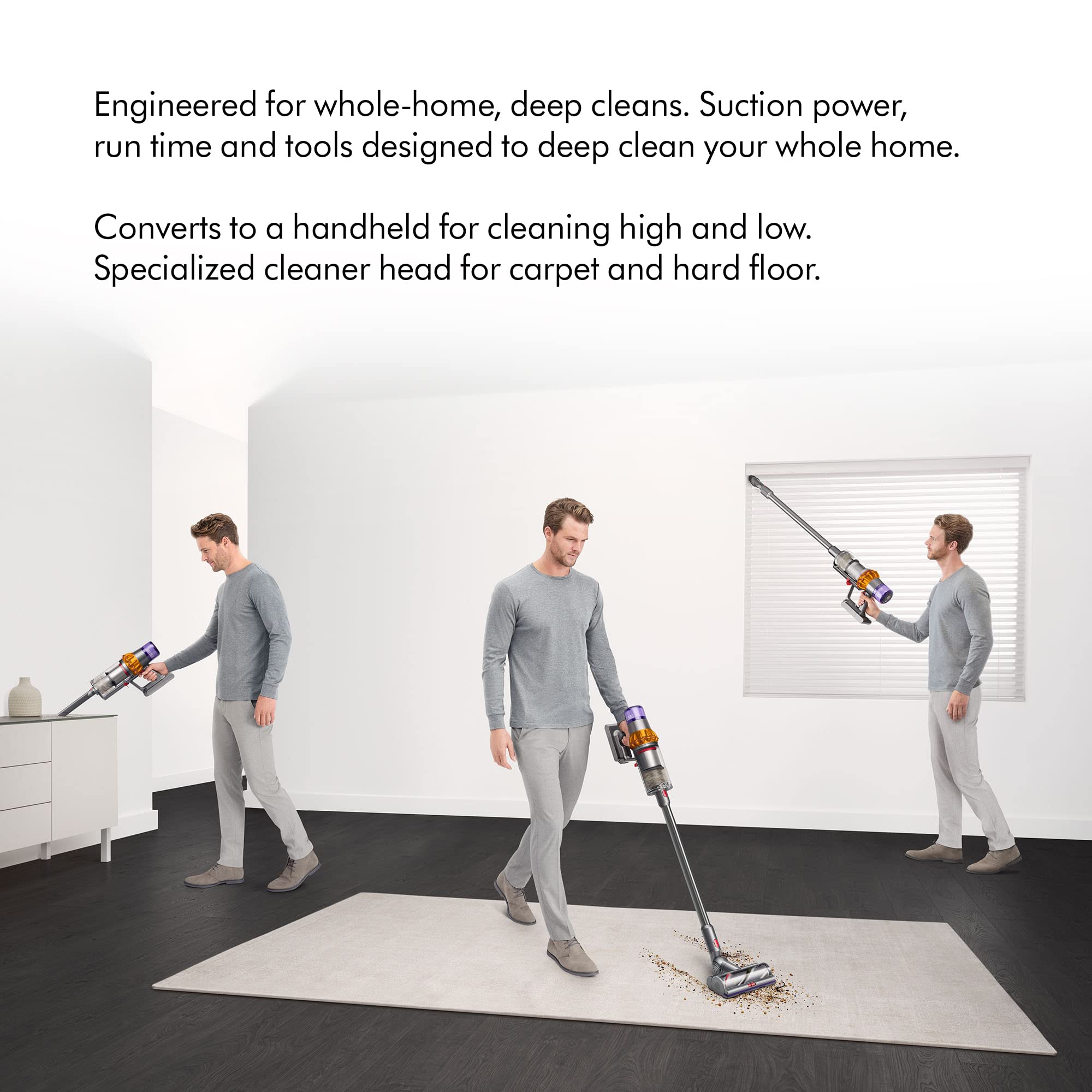 Dyson V15 Detect Cordless Vacuum Cleaner, Multicolor, 10.5