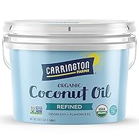 Organic Refined Coconut Oil, Gluten Free, Non-GMO Verified, 1 Gallon