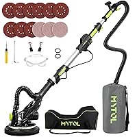 Drywall Sander, 7.2A Electric Drywall Sander with Vacuum Dust Collection, 6 Variable Speed 900-1800RPM, LED Light, Foldable & Extendable Handle, 9 Pcs Sanding discs&3 Pcs Grid Sandpaper