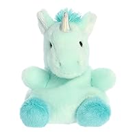 Aurora® Adorable Palm Pals™ Tilly Blue Unicorn™ Stuffed Animal - Pocket-Sized Fun - On-The-Go Play - Blue 5 Inches