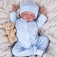 Aori Lifelike Reborn Baby Dolls,18 inch Reborn Sleeping Baby Boy,Real Life Babies Doll Great Gift Set for Children