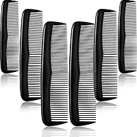Perfect Stix Hotel Disposable 12 Pieces Hair Combs Set Pocket Fine Plastic Hair Combs for Women and Men, Fine Dressing Comb (Black)