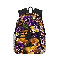 Lightweight Laptop Backpack,Casual Daypack Travel Backpack Bookbag Work Bag for Men and Women-Pansy Perfection