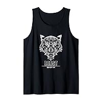 Tiger Head Beast Gym Workout Fitness Training Bodybuilding Tank Top