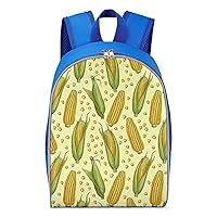 Yellow Corn Pattern Travel Laptop Backpack 13 Inch Lightweight Daypack Causal Shoulder Bag