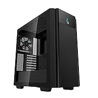 DeepCool CH510 MESH DIGITALMid-Tower ATX Computer Case, Digital LCD Display for CPU/GPU Temps, Airflow Style Mesh Panels, Magnetic Tempered Glass Window with Safety Lock, Black