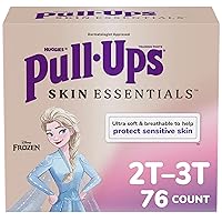 Pull-Ups Girls' Skin Essentials Potty Training Pants, Training Underwear, 2T-3T (16-34 lbs), 76 Ct