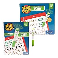Educational Insights Hot Dots Let's Learn 1st Grade Math, Math Activity Workbook, Ages 6-7