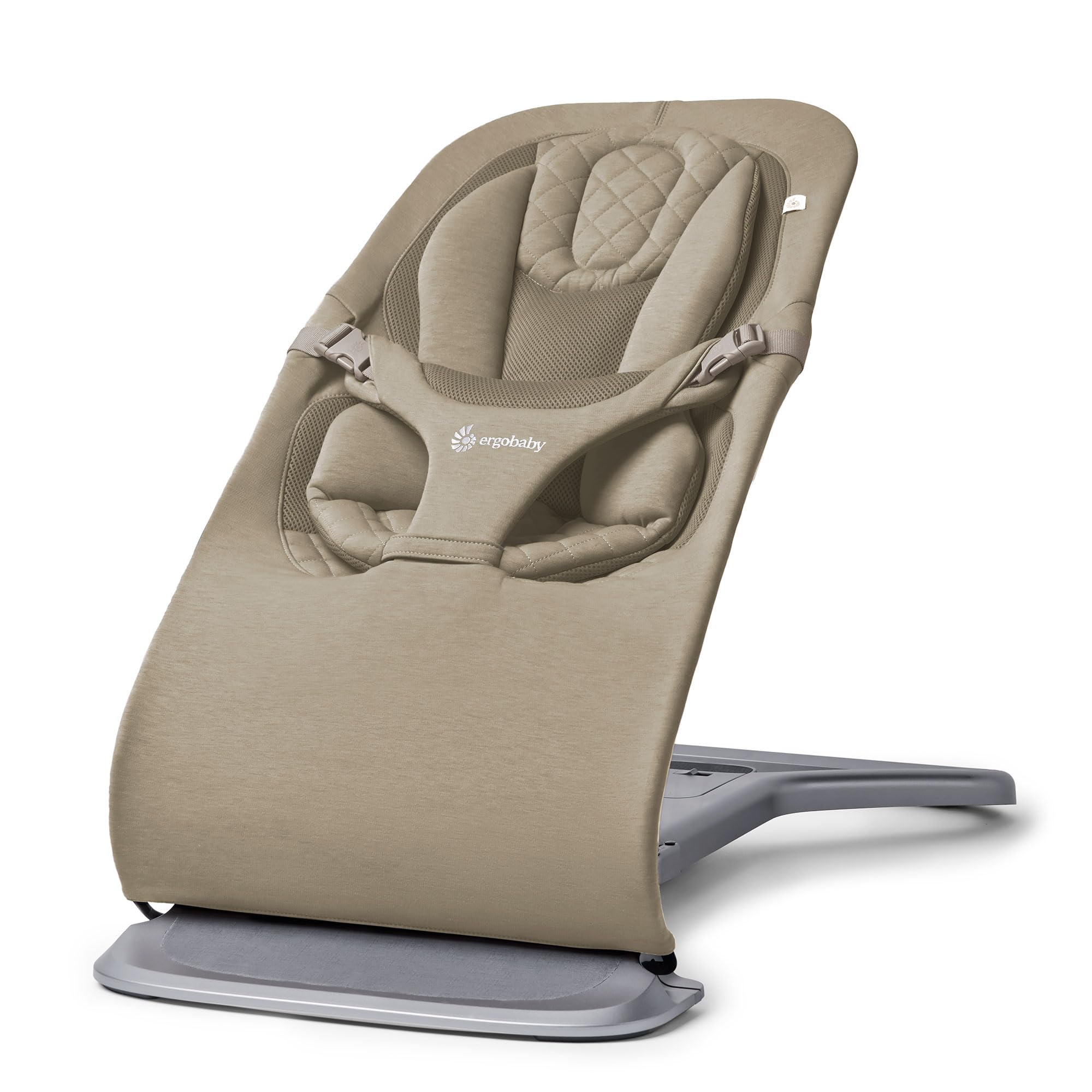 Ergobaby Evolve 3-in-1 Bouncer, Adjustable Multi Position Baby Bouncer Seat, Fits Newborn to Toddler, Soft Olive