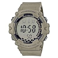 Casio Unisex Adult Digital Quartz Watch with Plastic Strap AE-1500WH-5AVEF, Technical Scientific, Grey, gray, stripes