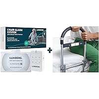 Lunderg Chair Alarm System & Bed Assist Rail with Motion Light & Non-Slip Handle for Elderly Adults Safety - Smart and Reliable Elderly Monitoring Kit for Caregiver