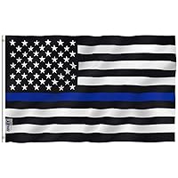 Lot of 12 USA Police Thin Blue Line Flag 3'x5' Law Enforcement Grommets Wholesal 