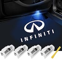 No Fade Car Door Lights Logo for Infiniti, LED Welcome Lights Accessories for Q50 Q60 Q70 G25 G37 QX50/56/60/70/80 M25/35/37/45/56 FX35/37/45/50 EX25/35/37 (IF-4pcs)