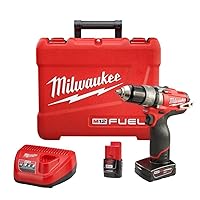 Milwaukee 2404-22 M12 Fuel 1/2 Hammer Drill Kit W/2 Bat
