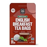 FGO Organic English Breakfast Black Tea, Eco-Conscious Tea Bags, 100 Count, Packaging May Vary (Pack of 1)