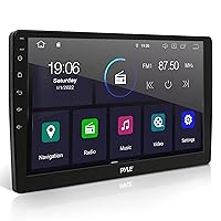 Pyle Double DIN Car Stereo Receiver - 6.95 Inch Back & 10 inch Monitor 1080P HD Touch Screen Bluetooth Car Radio Audio Receiver r - WiFi/GPS/AM/FM Radio, Mirror Link for Android/iOS