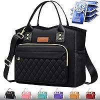 Lunch Box for Women, Lunch Bag for Women Work, Insulated Lunch Box, Lunch Tote Bag, Lunch Pail Purse Bag for Nurse with Shoulder Strap, Lunchbag For Picnic Hiking Beach with 8 Ice Packs