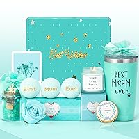 Yseoul Best Mom Ever Deluxe Spa Basket - 9 Piece Relaxation Gift Set - Ideal for Mother's Day, Christmas, Birthdays - From Son, Daughter, or Husband