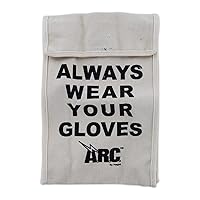 MAGID A.R.C. Cotton Twill Canvas Glove Bag for Rubber Insulating Electrical Gloves,White