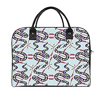 Purple Snake Arrows Travel Tote Bag Large Capacity Laptop Bags Beach Handbag Lightweight Crossbody Shoulder Bags for Office