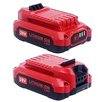 Lasica 2-Pack 20V Tool Battery 3.0 Ah Replacement for Craftsman V20 Battery CMCB202-2 CMCB201 CMCB204-2 Compatible with Craftsman V20 Max Cordless Power Tools CMCS714M1 CMCV002B CMCW220B CMCS600B