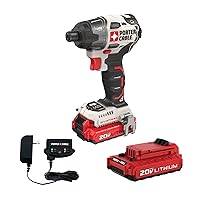 PORTER-CABLE 20V MAX Impact Driver Kit, 1/4 Inch, 2,700 RPM, Battery and Charger Included (PCCK647LB)