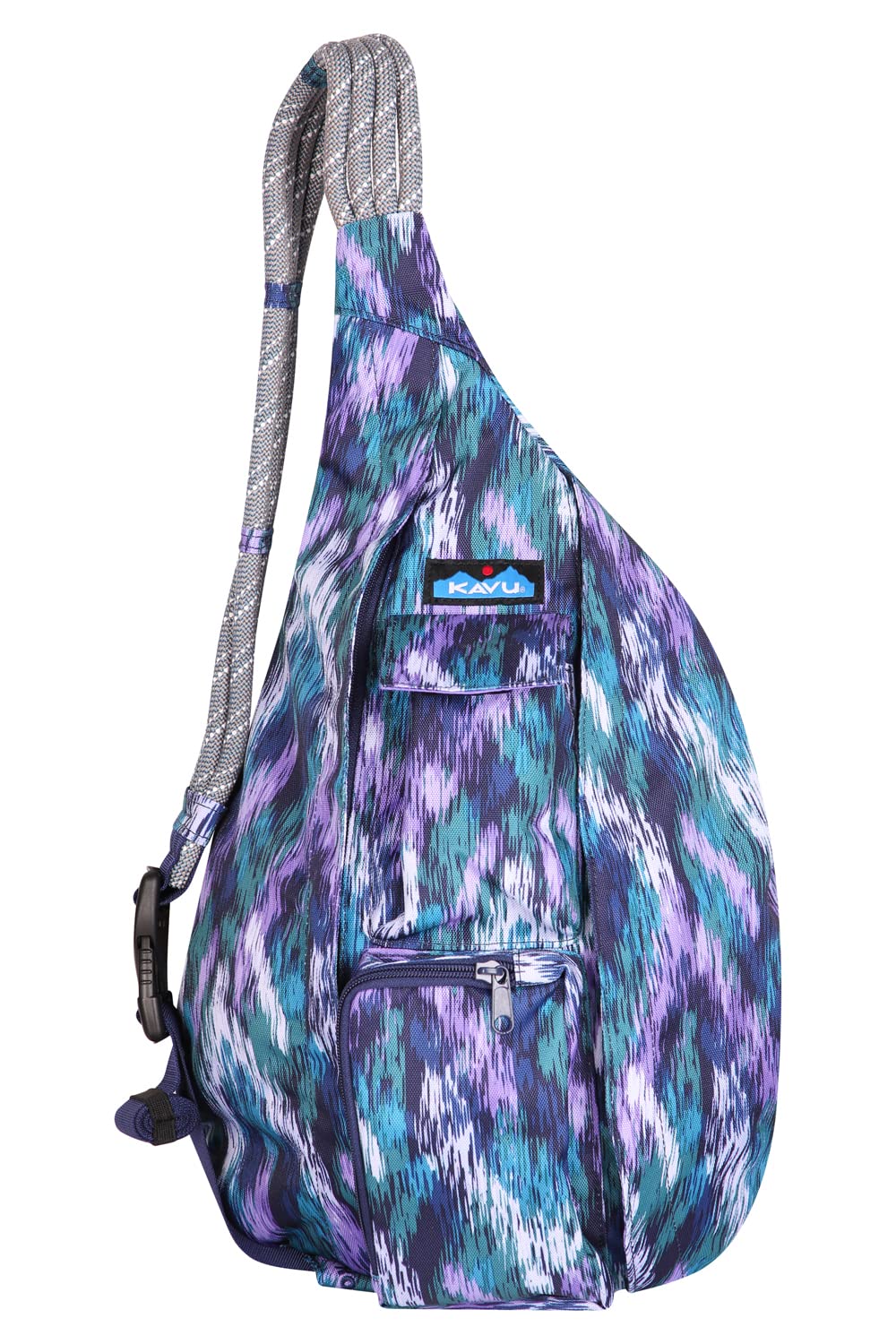 KAVU Original Rope Sling Pack with Adjustable Rope Shoulder Strap - Glacier Ikat