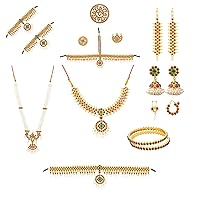 Bharatanatyam Baby Jewellery Set (10 Items) for Kids