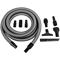 Cen-Tec Systems Upright and Canister Vacuum Extension Attachment Kit, 20 Ft. Hose w/Accessories, Black