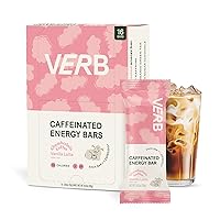 Verb Energy - Chamberlain Coffee Vanilla Latte Caffeinated Snack Bars - 90-Calorie Low Sugar Energy Bar - Keto Friendly Nutrition Bars - Vegan Snacks - Gluten Free with Organic Green Tea, 26g (Pack of 16)