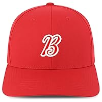 Trendy Apparel Shop Letter B Script Outline 6 Panel Snapback Baseball Cap