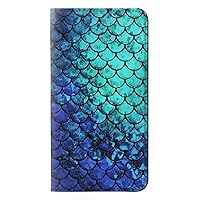 RW3047 Green Mermaid Fish Scale PU Leather Flip Case Cover for LG Stylo 6